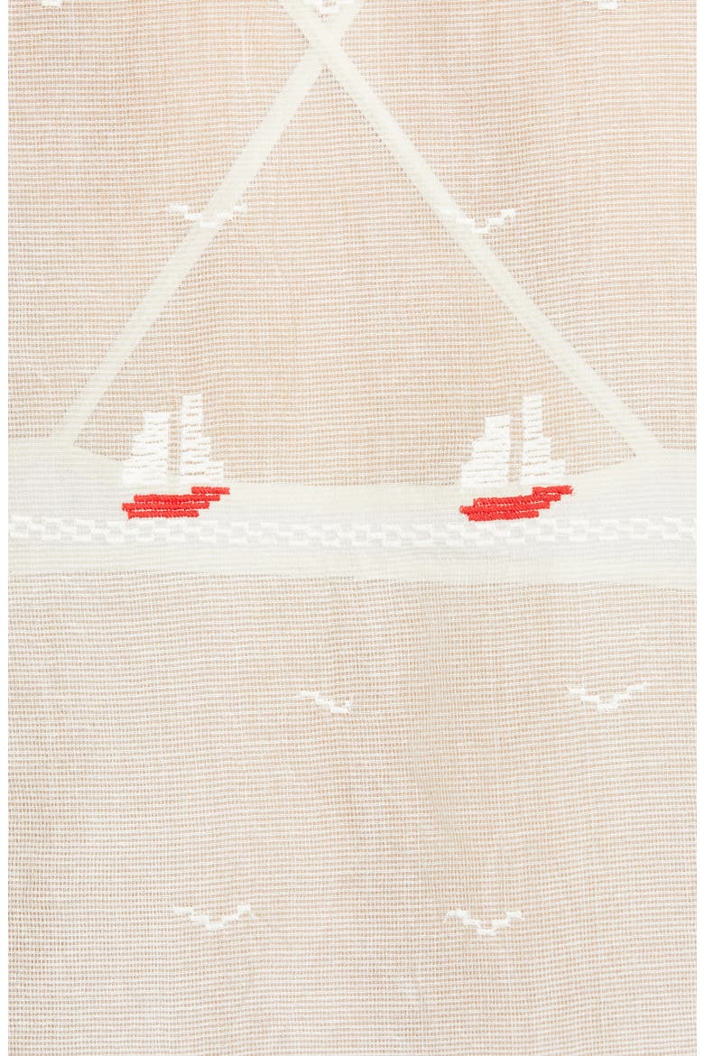 Sailboat Textured Sheer Shirt, Alternate, color, RED SAIL BOAT