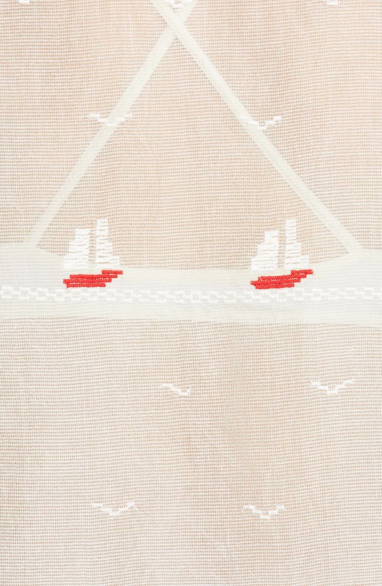 Bode Sailboat Textured Sheer Shirt, Alternate, color,