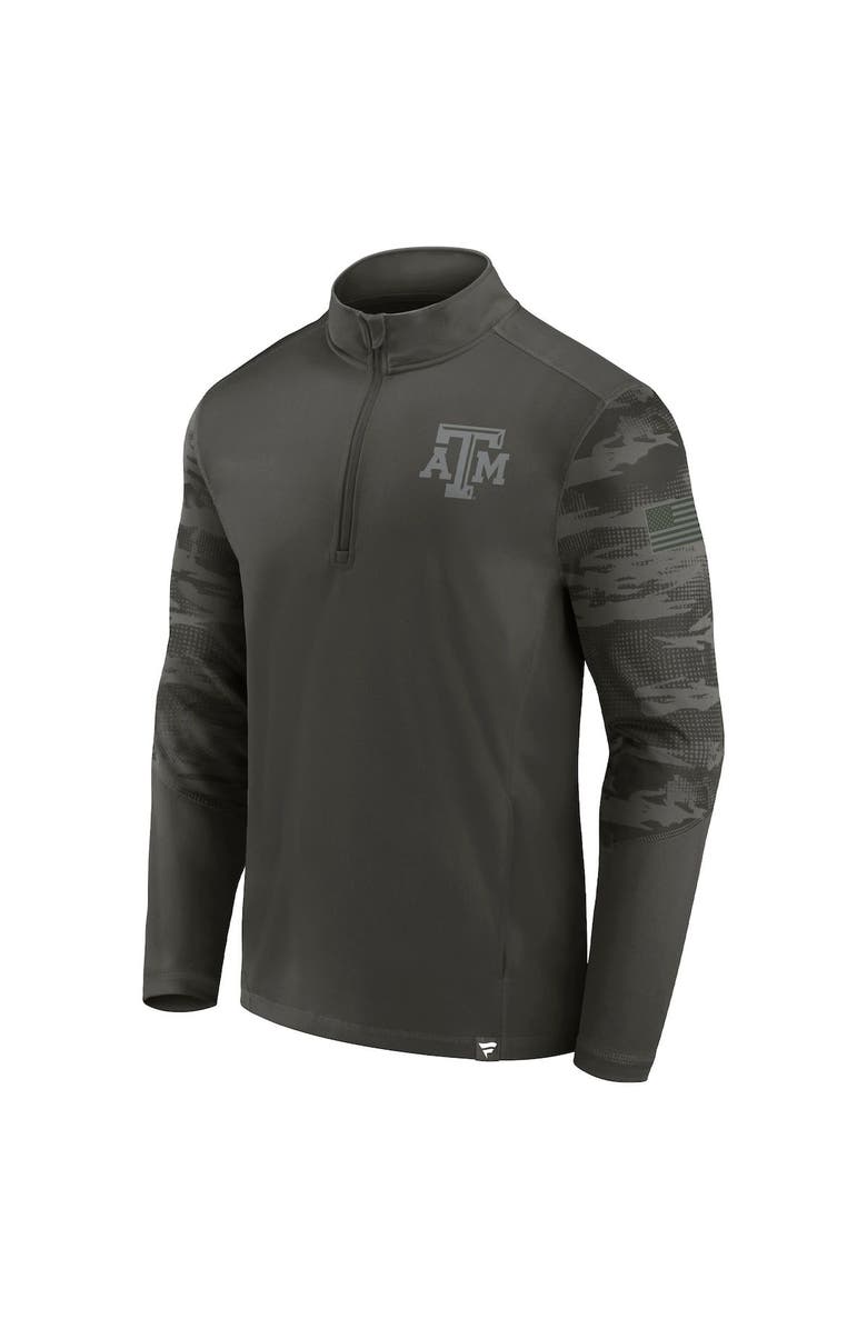 FANATICS Men's Fanatics Branded Black Texas A&M Aggies OHT Military Appreciation Guardian Quarter-Zip Top, Alternate, color, 