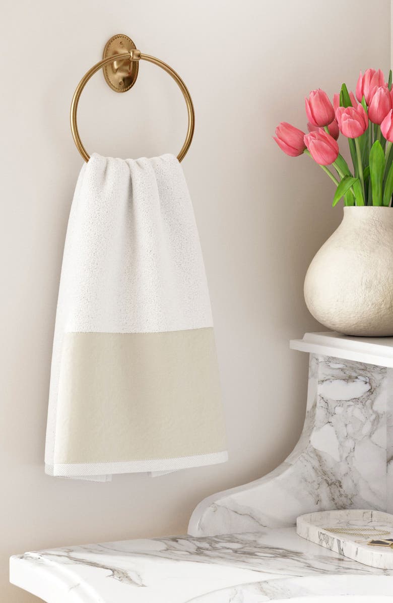 Woven & Weft Border 6-Piece Cotton Towel Set, Alternate, color, White