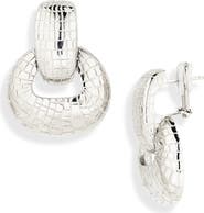 Oscar de la Renta Mosaic Texture Drop Earrings