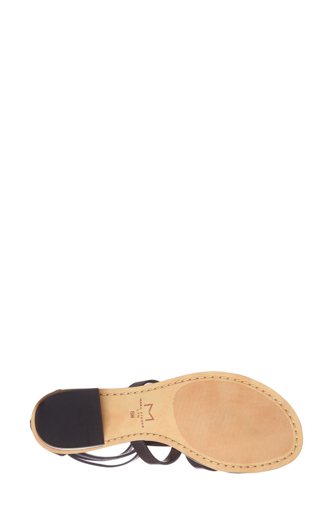 'Fawn' Gladiator Block Heel Sandal, Alternate, color, BLACK LEATHER