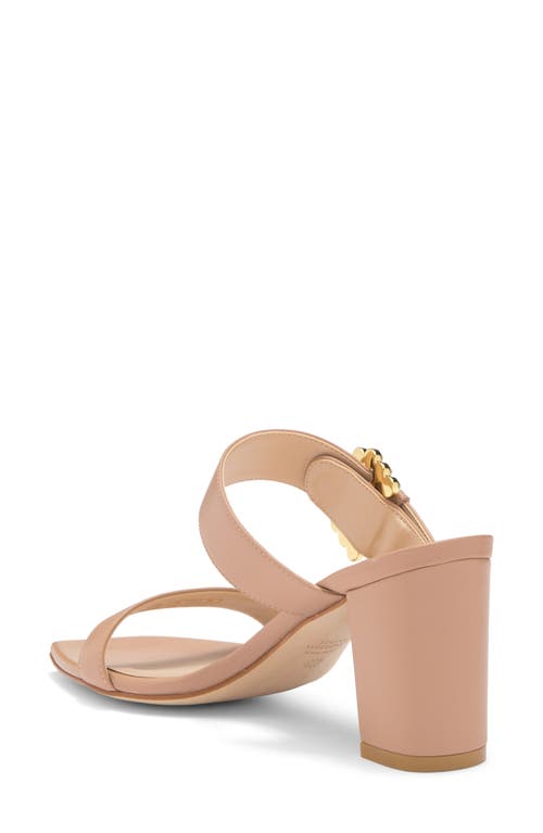 Stuart Weitzman Piper 75 Block Sandal In Sandalwood