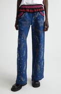 Chopova Lowena Peebles Studded Wide Leg Jeans