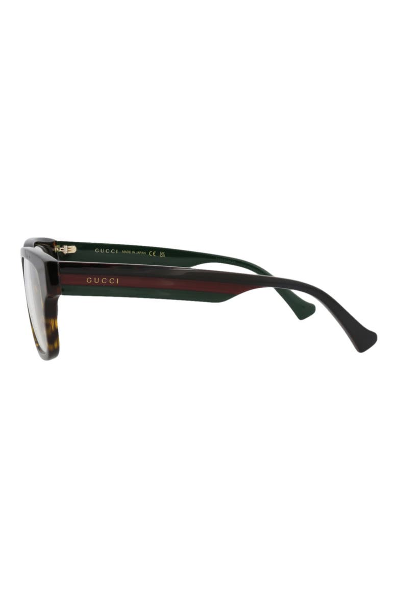 54mm Square Optical Glasses, Alternate, color, HAVANA HAVANA TRANSPARENT