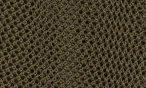 Nordstrom Open Stitch Open Front Cotton Cardigan In Green