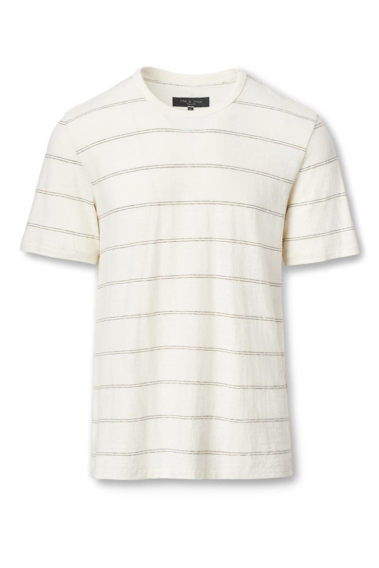 Classic Stripe Hemp & Cotton T-Shirt, Alternate, color, WHITE