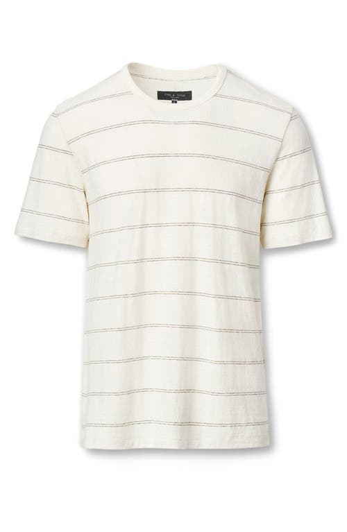 Rag & Bone Stripe Classic T-shirt In White