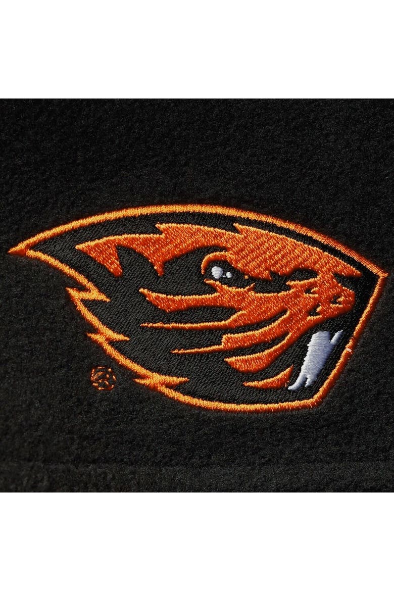 Men's Columbia Black Oregon State Beavers Flanker III Fleece Team Full-Zip Jacket, Alternate, color, Black