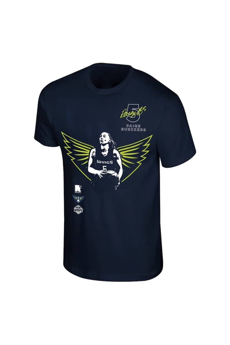 Unisex round21 Paige Bueckers Navy Dallas Wings 2025 WNBA Draft Night T-Shirt, Alternate, color, Navy