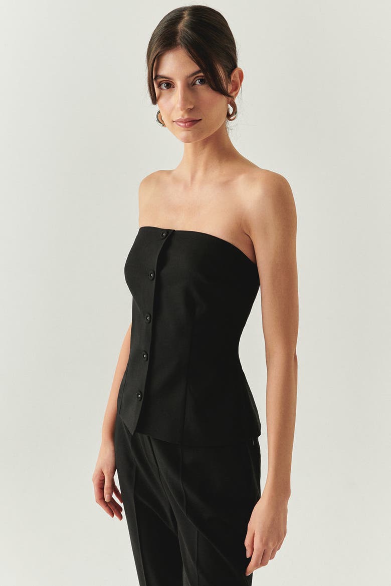 Baylee Strapless  Bustier, Alternate, color, BLACK