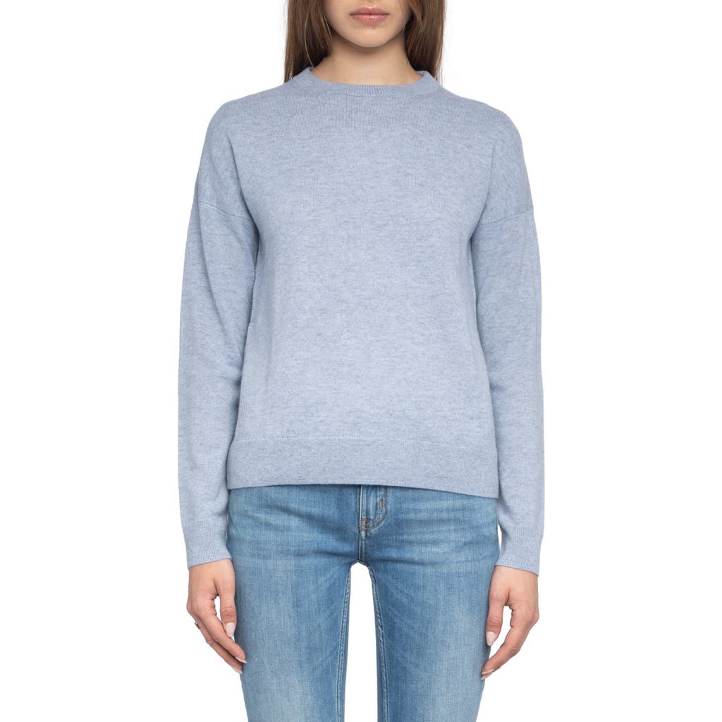 Zadig & Voltaire Cici Heart Patch Sweater In Blue