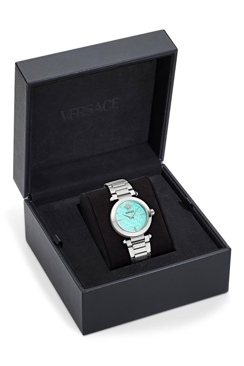 Greek Bracelet Watch, 35mm, Alternate, color, STAINLESS STEEL