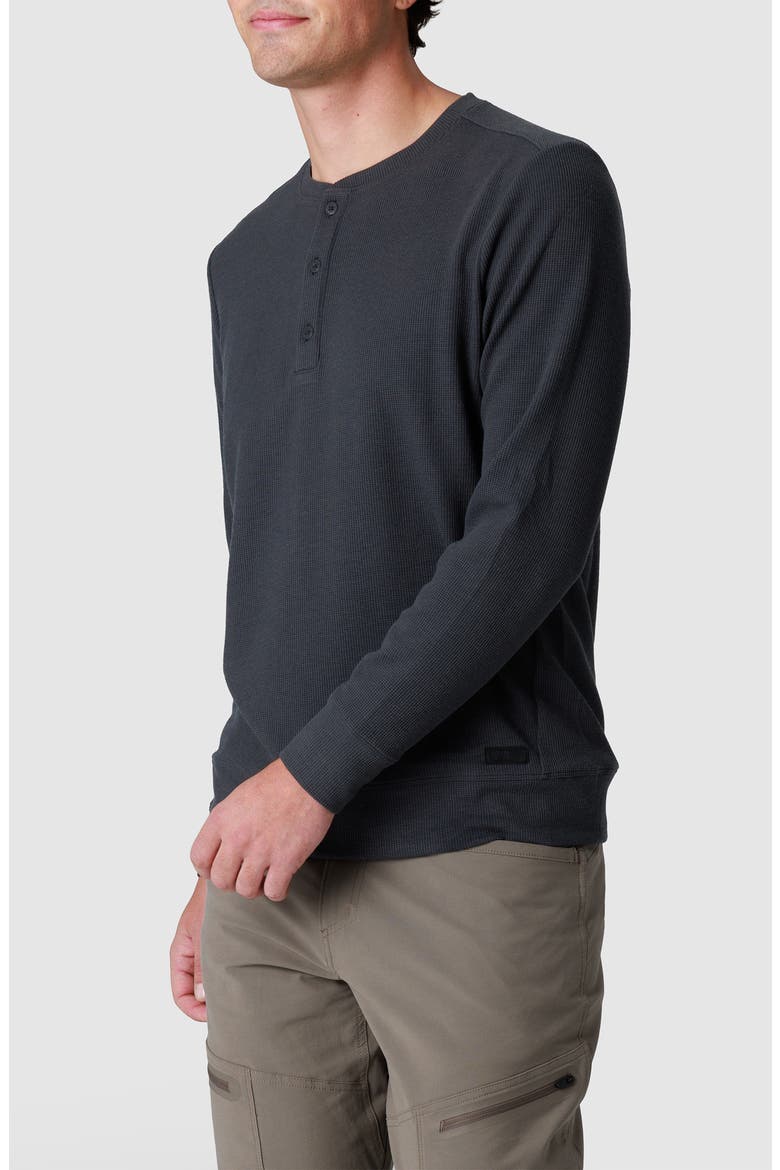 Eclipse Waffle Long Sleeve Henley, Alternate, color, STORM