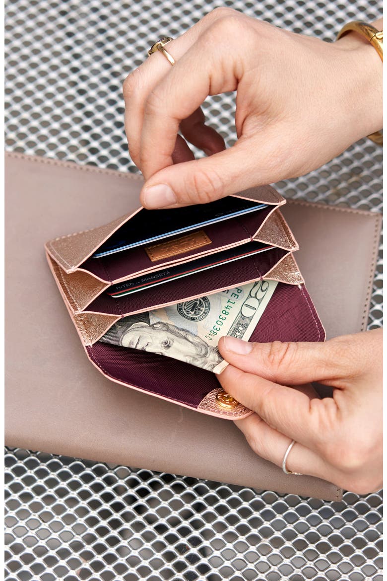 Orissa Accordion Card Case, Alternate, color, Rose Gold