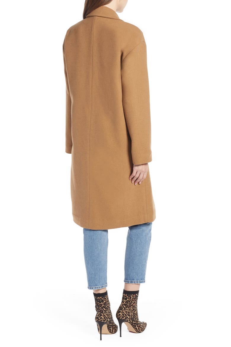 Longline Camel Coat (Nordstrom Exclusive), Alternate, color, BROWN BEAR