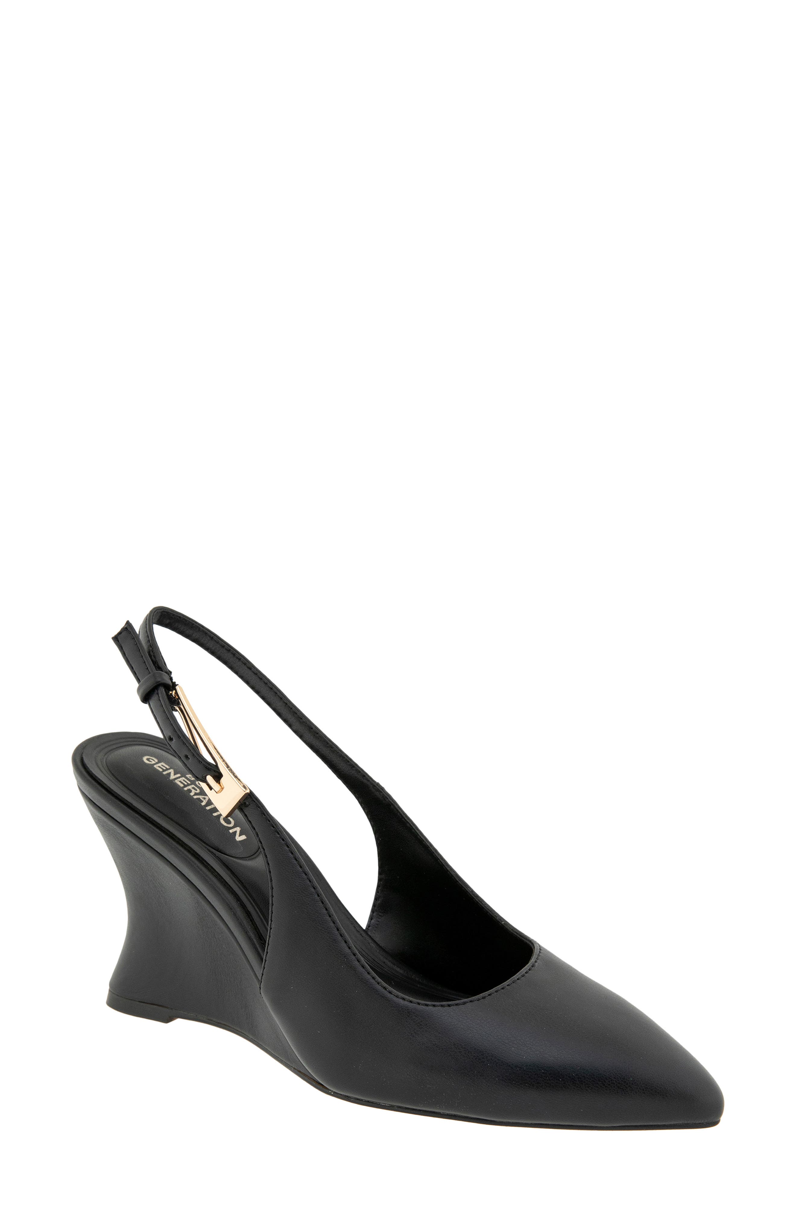 BCBGeneration Xyla Slingback Pointed Toe Wedge Pump, Main, color, Black