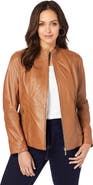 Jessica London Zip Front Leather Jacket