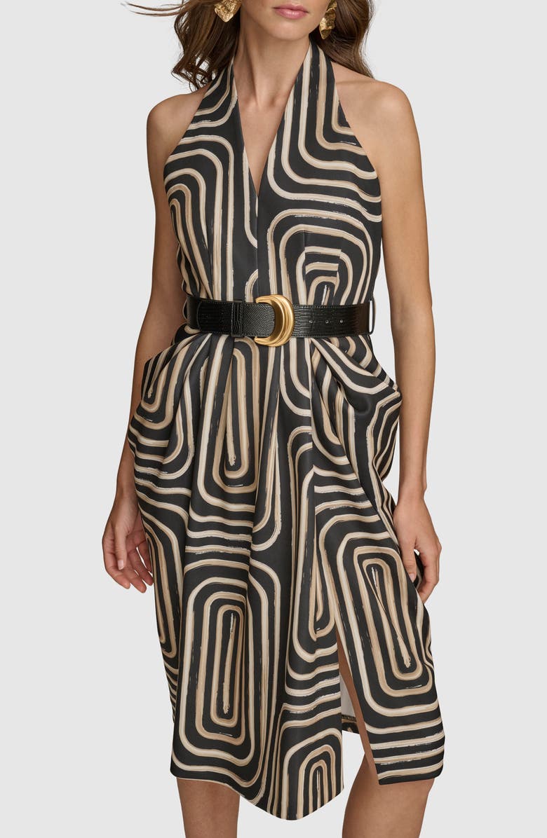 Donna Karan New York Belted Midi Dress, Alternate, color,