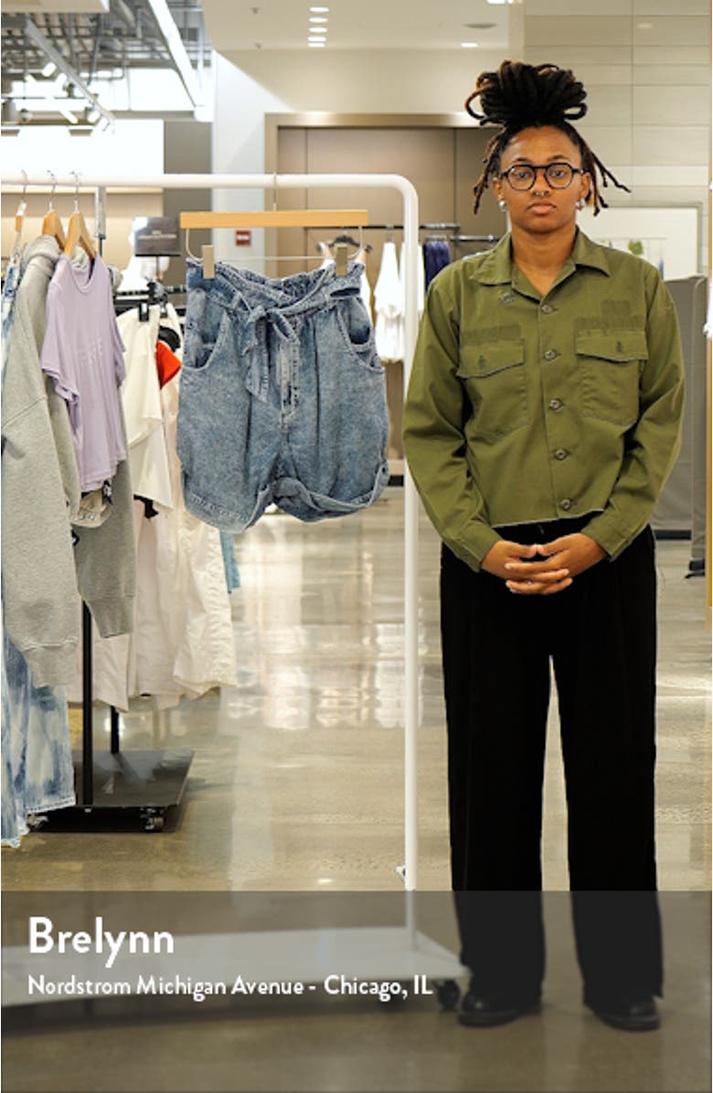 Pierine Tie Waist Denim Shorts, sales video thumbnail