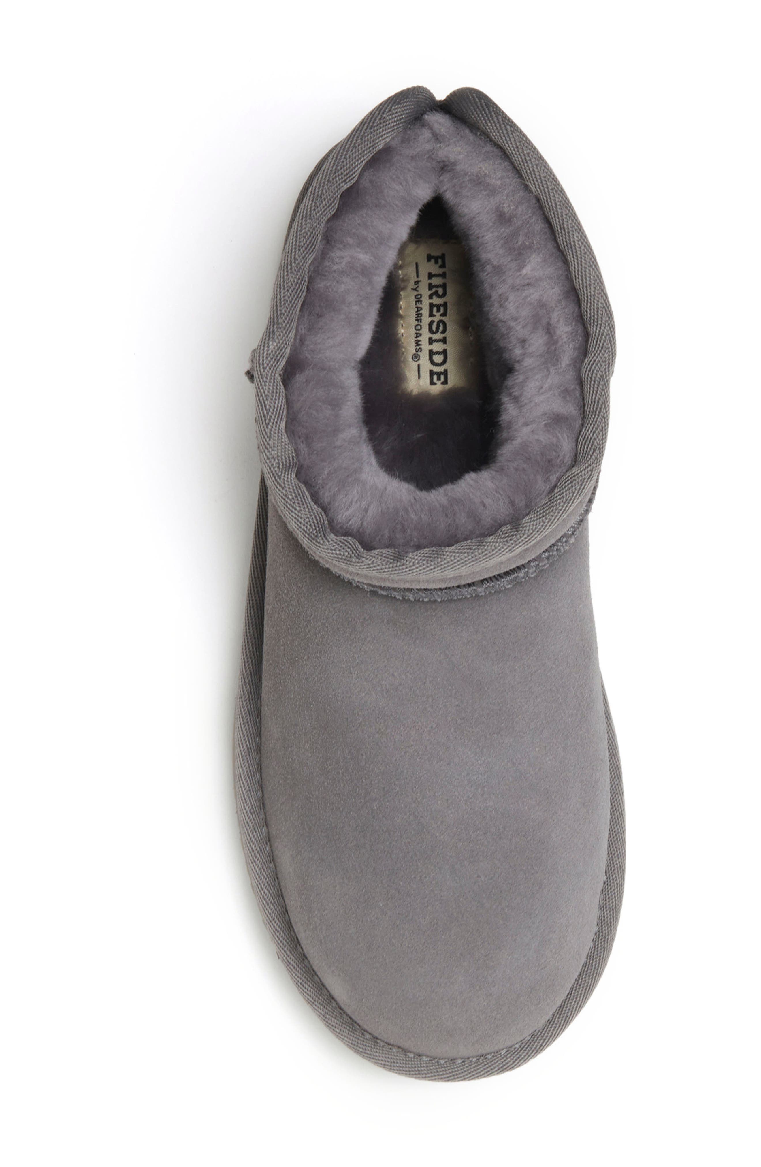 Fireside Riverland Genuine Shearling Micro Bootie, Alternate, color, GREY