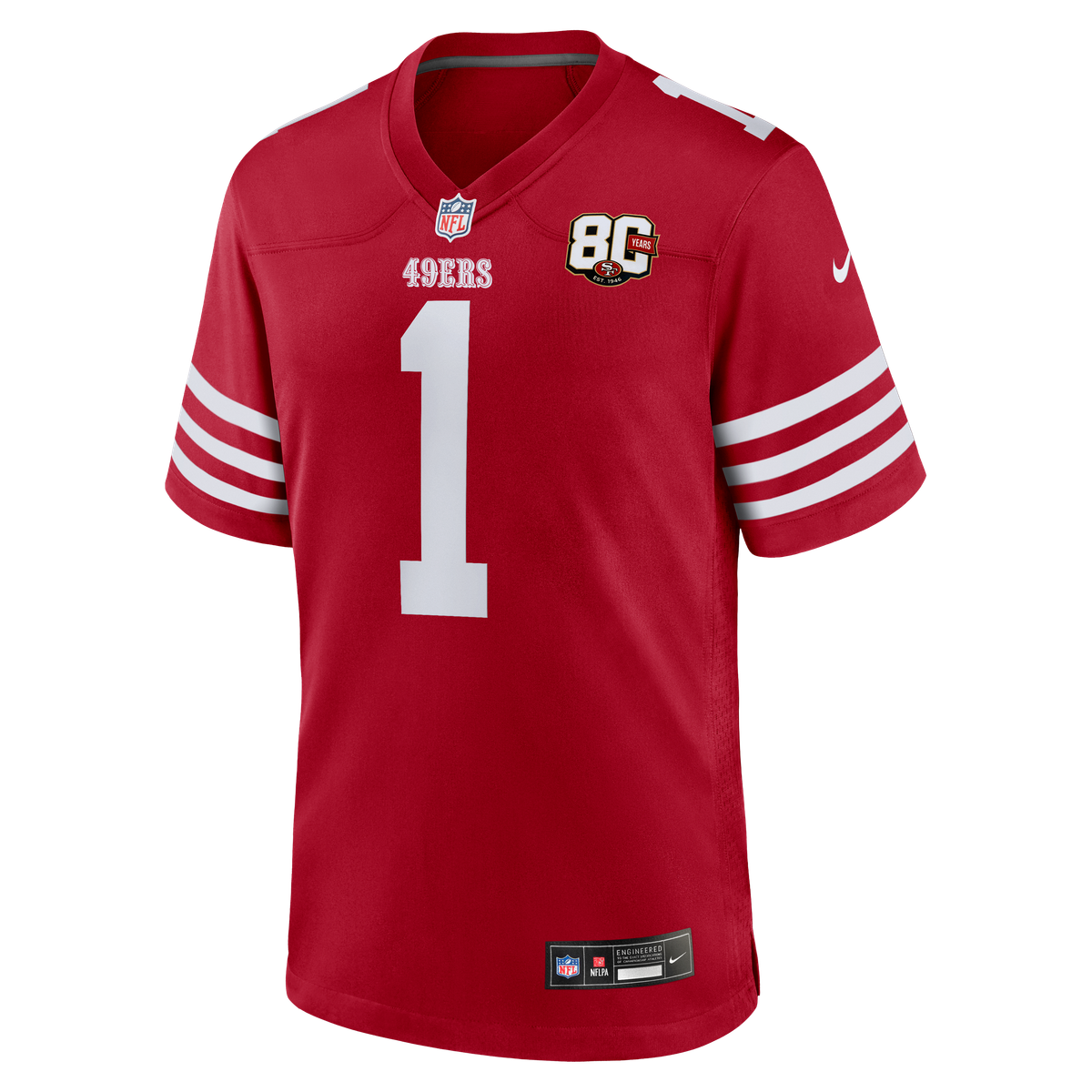 Nike Men's Nike Ricky Pearsall Scarlet San Francisco 49ers 80th ...