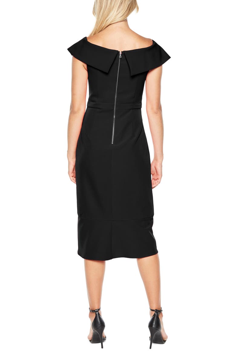 Bella Tulip Hem Dress, Alternate, color, BLACK