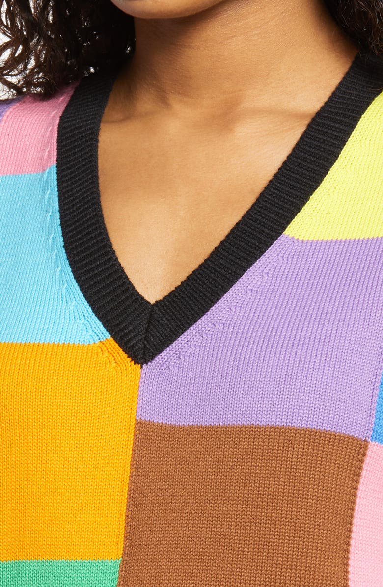 BP. Be Proud by BP Gender Inclusive Pride Colorblock Sweater Vest, Alternate, color, 