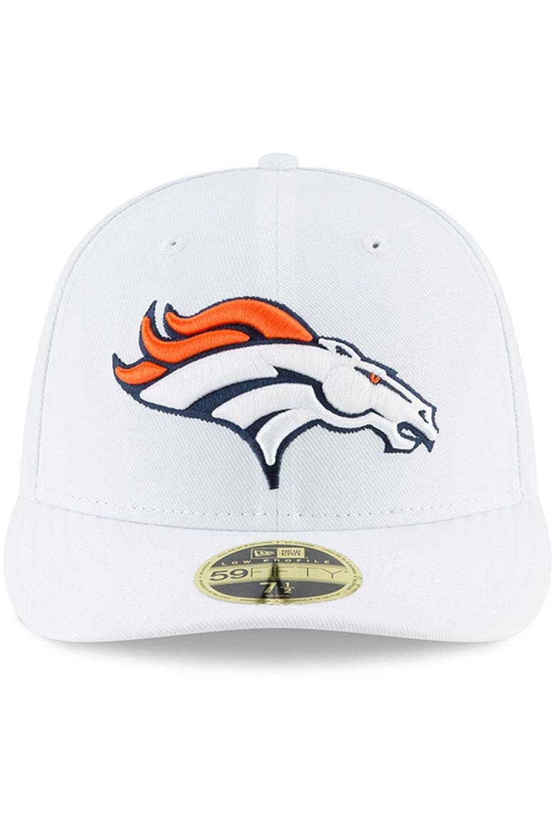 Men's New Era White Denver Broncos Omaha Low Profile 59FIFTY Fitted Hat, Alternate, color, White