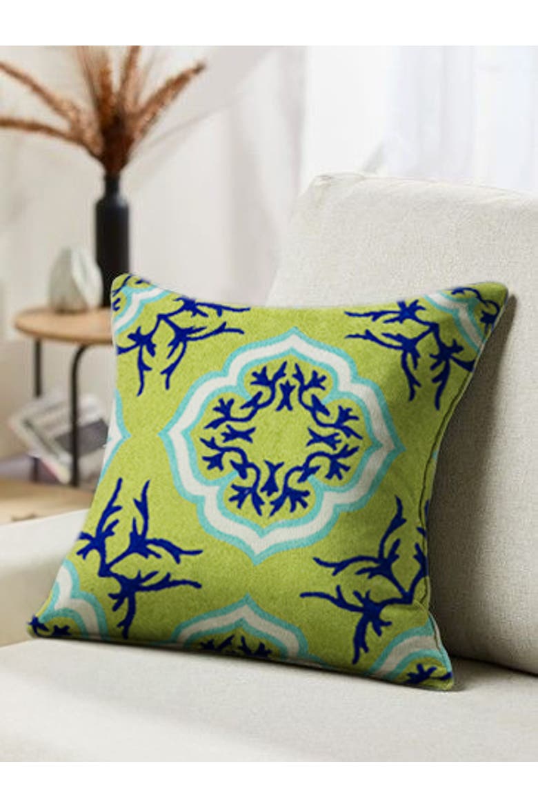 Matilda Throw Pillow Cover, Alternate, color, Green