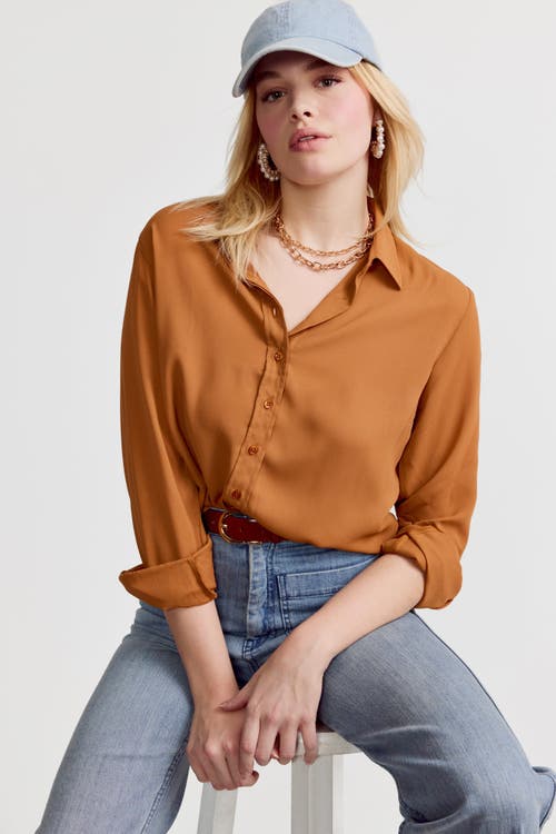 The Shirt By Rochelle Behrens The Signature Shirt In Brown