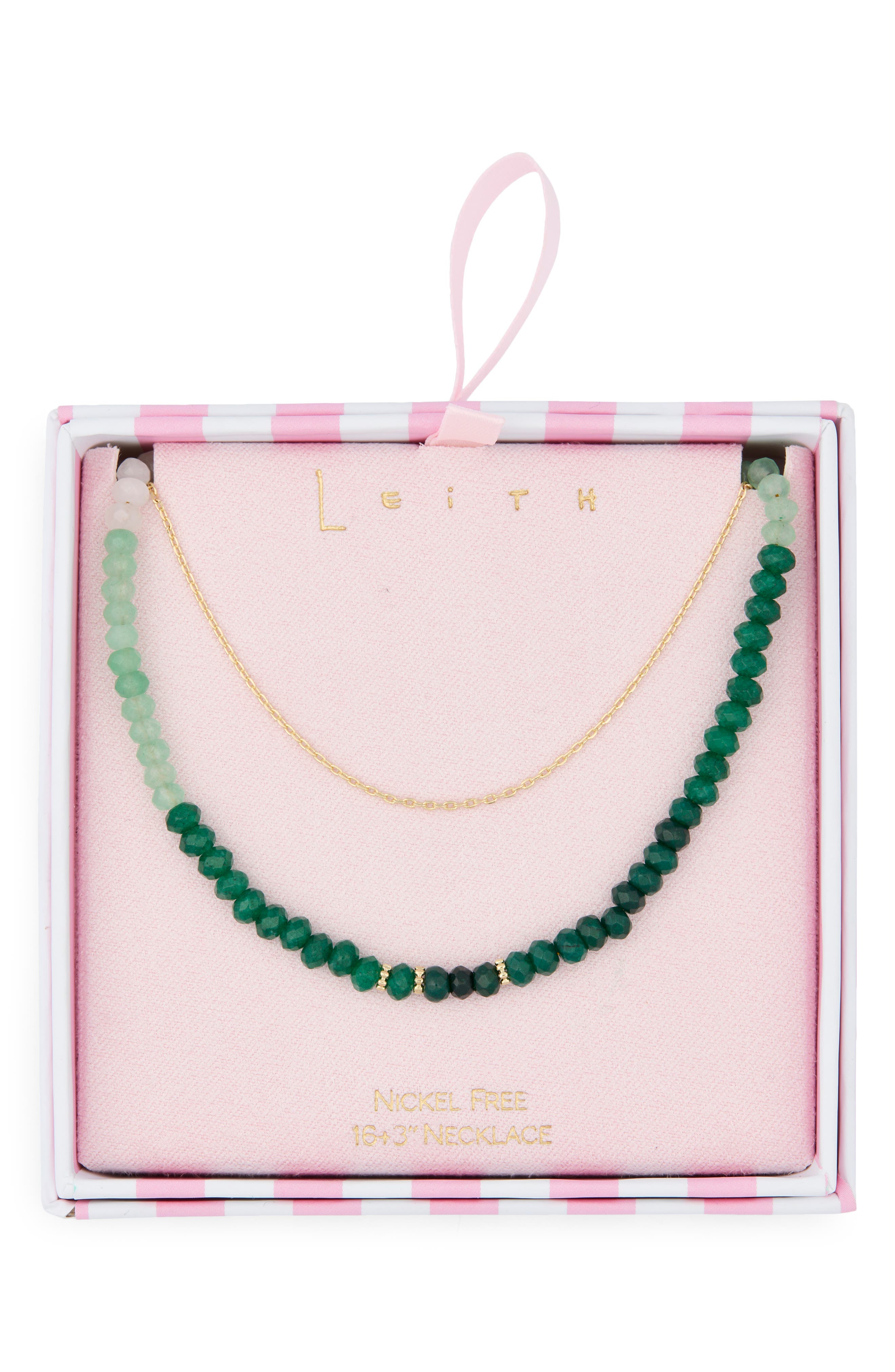 Leith Ombré Beaded Layered Necklace