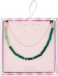 Leith Ombré Beaded Layered Necklace