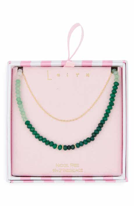 Leith Ombré Beaded Layered Necklace