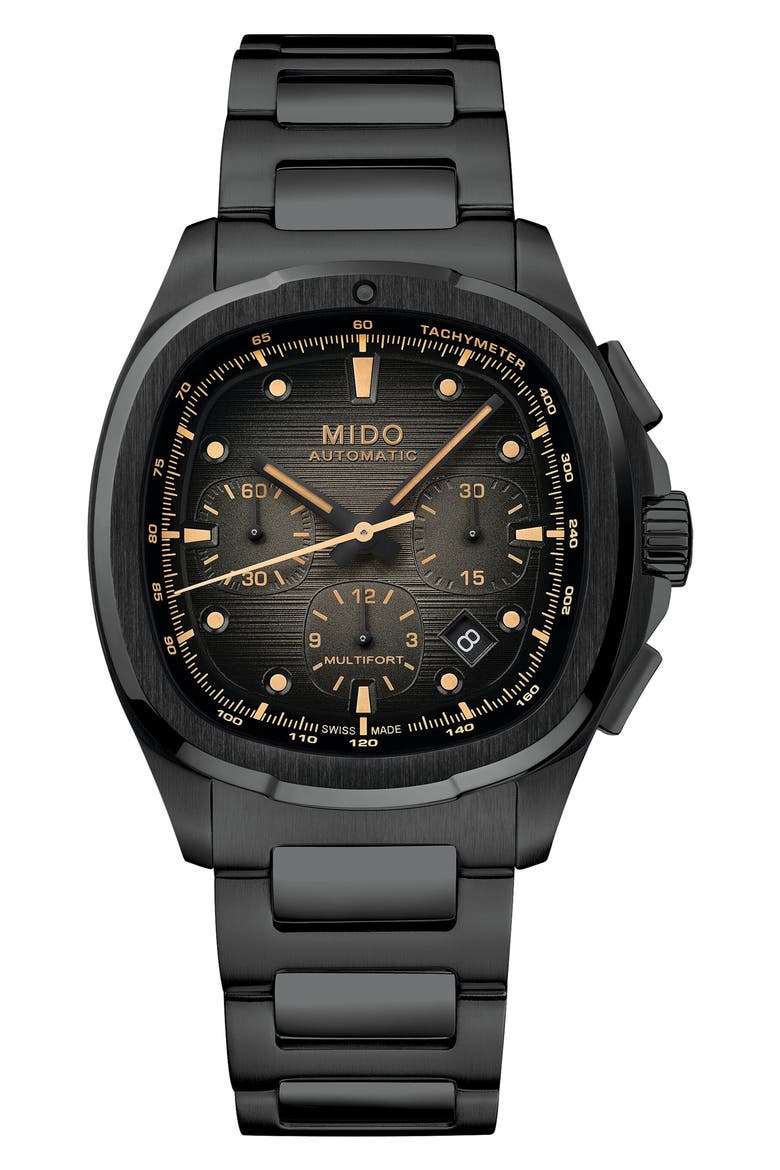 Multifort TV Big Date Automatic Watch, 41.2mm x 42mm, Main, color, BLACK