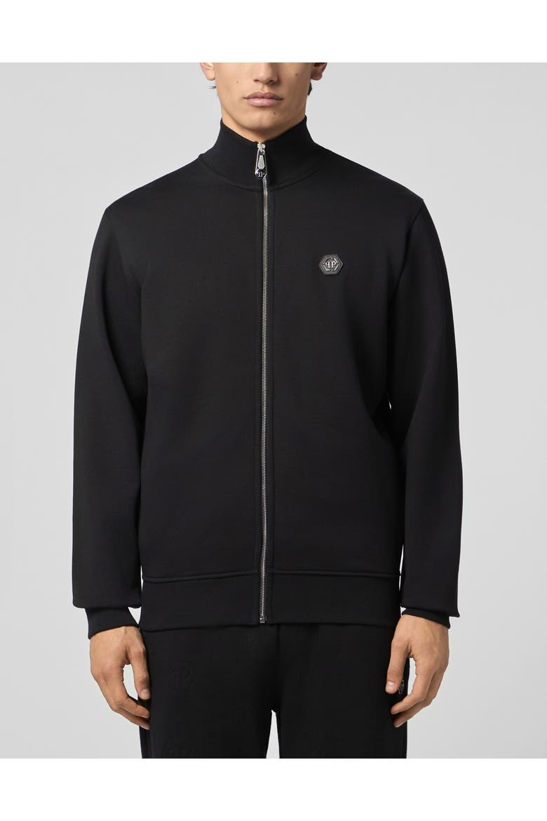 Tracksuit Jacket Painted Skull Men, Main, color, black