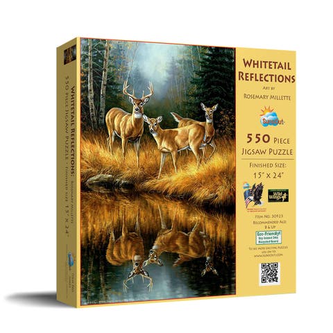 Whitetail Reflections 550 piece Jigsaw Puzzle for Adults