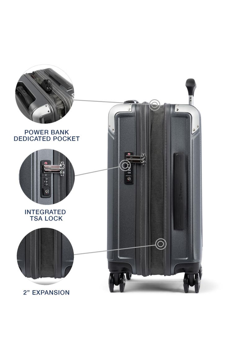 Platinum Elite Hardside 21" Carry On Spinner Luggage, Alternate, color, Vintage Grey