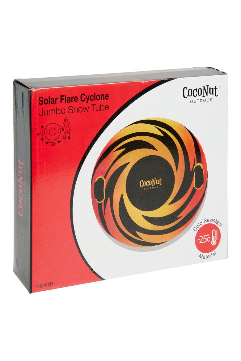 Solar Flare Cyclone Snow Sled, Main, color, ORANGE
