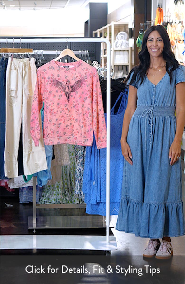 Kids' Print Crewneck Sweatshirt, sales video thumbnail