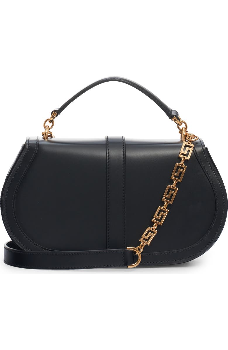 Versace Mini Greca Goddess Leather Shoulder Bag, Alternate, color,