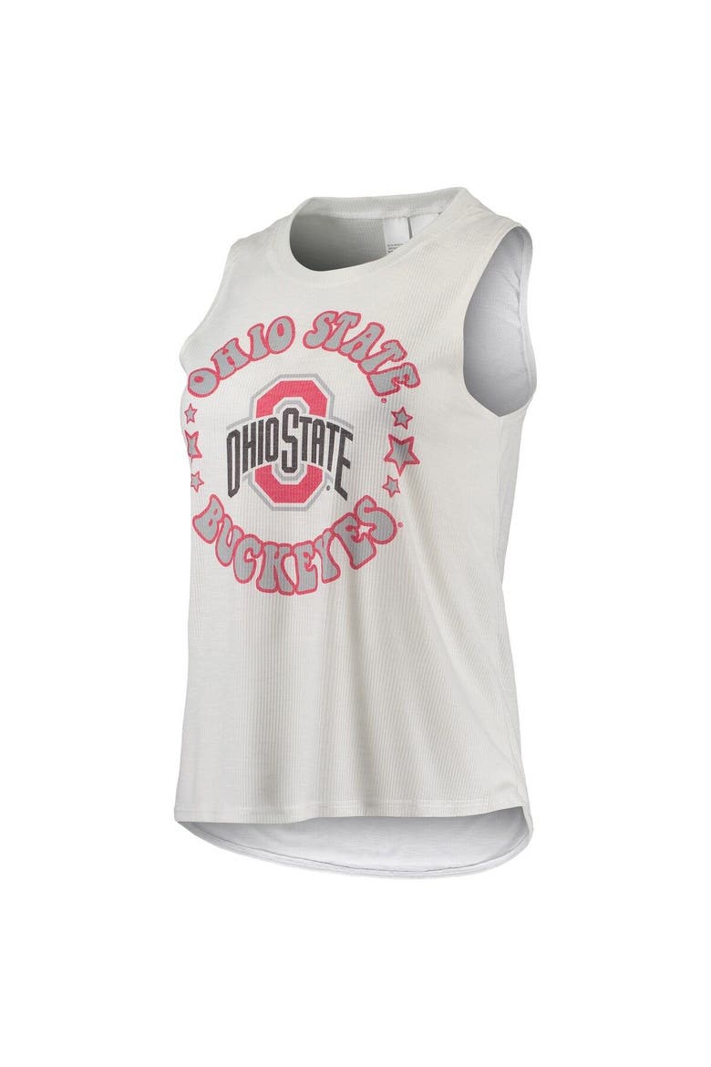 Women's Concepts Sport Scarlet/White Ohio State Buckeyes Ultimate Flannel Tank Top & Shorts Sleep Set, Alternate, color, Scarlet