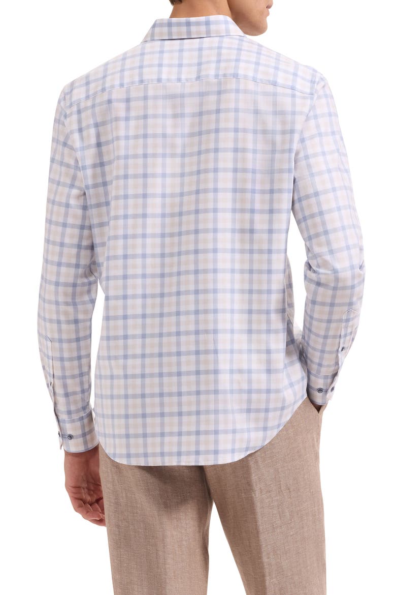 Axel Shaped Fit Plaid Button-Up Shirt, Alternate, color, AIR BLUE