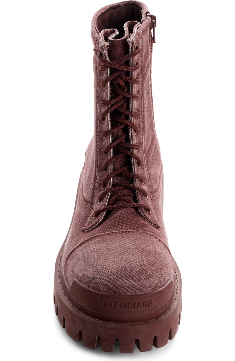 Balenciaga Combat Strike Boot, Alternate, color, Dark Brown
