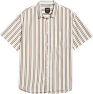Vans Lawson Stripe Short Sleeve Cotton & Linen Button-Up Shirt