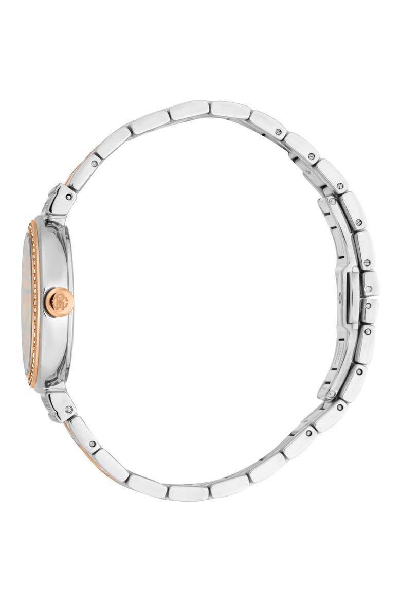 Two-Tone Crystal Bracelet Watch, 30mm, Alternate, color, TWO TONE SILVER AND ROSE GOLD