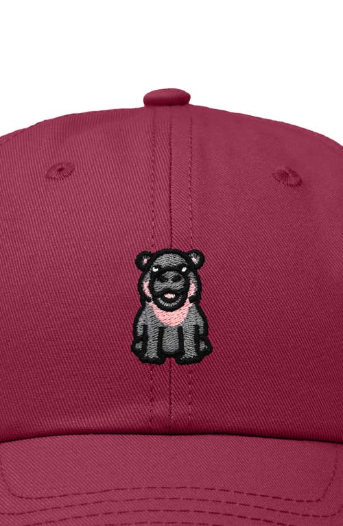 DALIX DALIX HIPPO EMBROIDERED ADJUSTABLE HAT