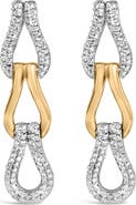 Haus of Brilliance Gold Vermeil 1/10 Cttw Diamond Bold Knot Link Earring