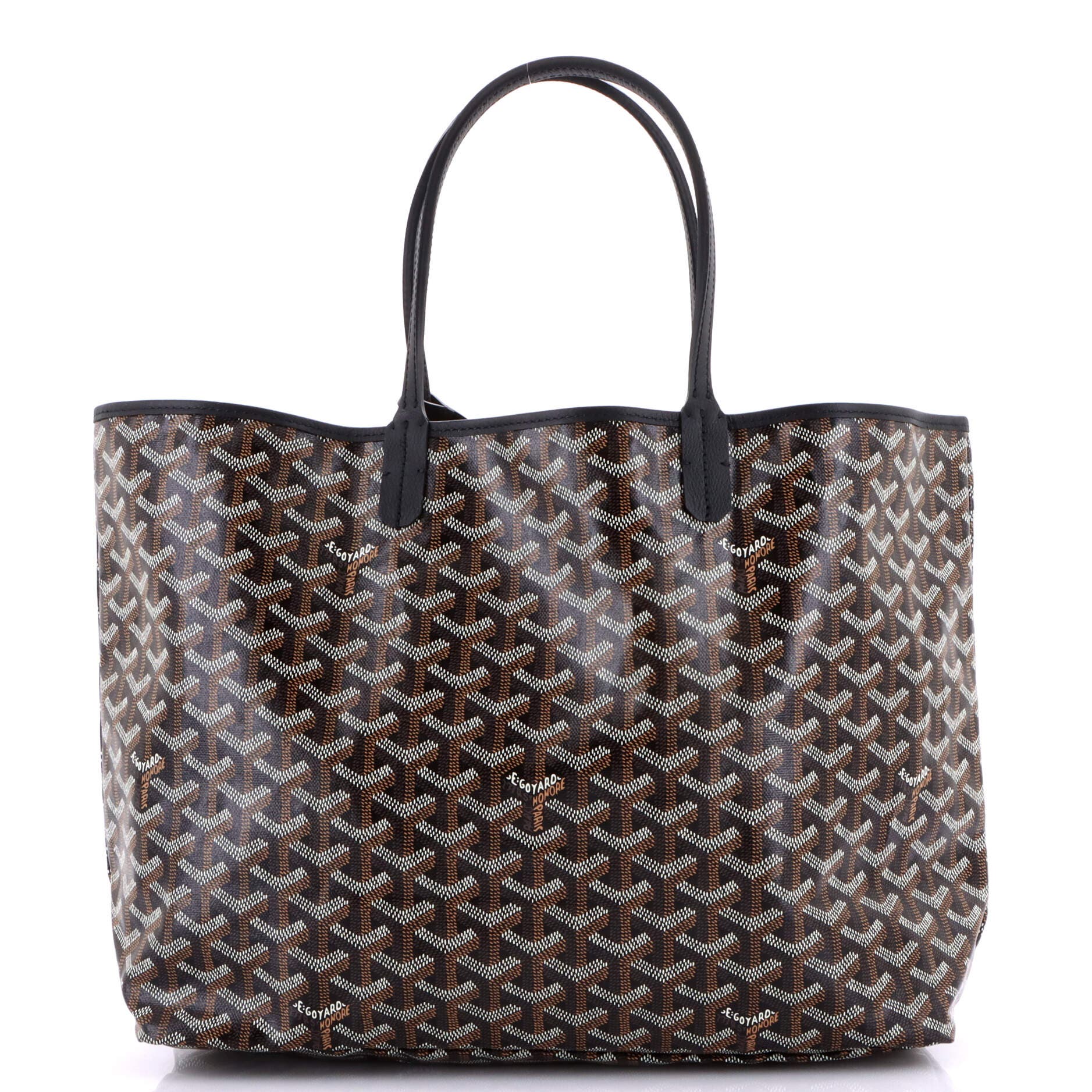 Pre-Owned Goyard Saint Louis Tote Coated Canvas PM, Main, color, Black