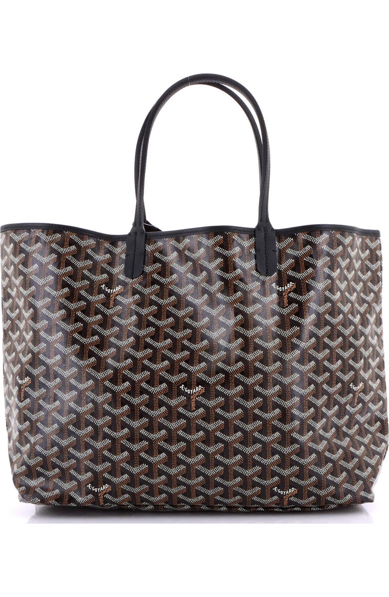 Pre-Owned Goyard Saint Louis Tote Coated Canvas PM, Main, color, Black
